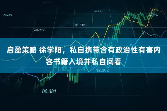 启盈策略 徐学阳，私自携带含有政治性有害内容书籍入境并私自阅看